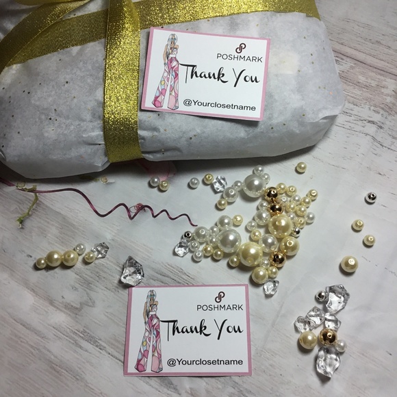 200ct  Thank You Customers Card / Retro  Palazo pants Packaging Insert Note - Picture 3 of 13